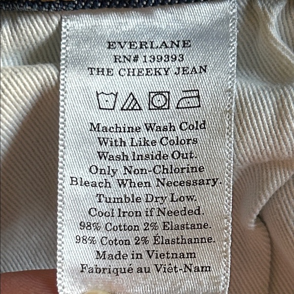 Everlane Women's Blue Crop Ankle Cotton Blend Denim Stretch Every Day Jeans - Picture 4 of 9